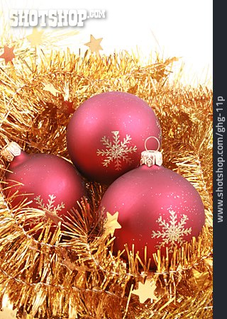 
                Weihnachten, Christbaumkugeln, Lametta                   