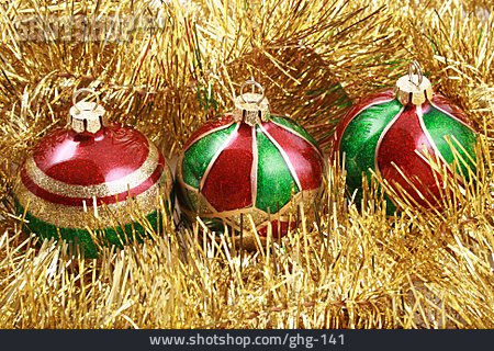 
                Weihnachten, Christbaumkugeln, Lametta                   