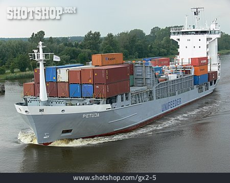 
                Containerschiff, Nord-ostsee-kanal                   