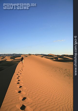 
                Wüste, Fußspur, Düne                   