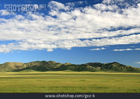 
                Weite, Steppe, Mongolei                   