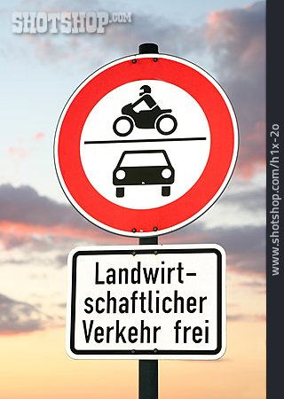 
                Verkehrsschild, Verkehrszeichen, Landwirtschaftlicher Verkehr                   