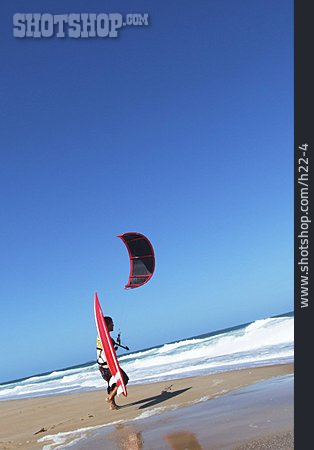 
                Strand, Kitesurfer, Santa Catarina                   