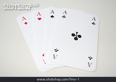 
                Spielkarten, Poker, Spiel, Vier Asse                   
