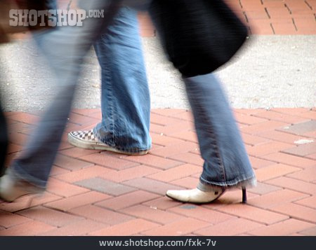 
                Blurred Motion, Jeans, Legs, Walking, Hurry                   