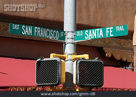 
                Straßenschild, San Francisco, Wegweiser, Santa Fe                   