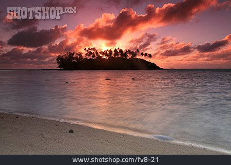 
                Sonnenaufgang, Sonnenuntergang, Insel, Polynesien                   