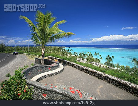 
                Straße, Südsee, Polynesien                   