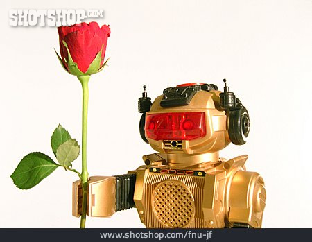 
                Liebe, Rote Rose, Roboter, Liebesbotschaft, Rosenkavalier                   