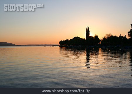 
                Sunset, Silhouette, Bodensee                   