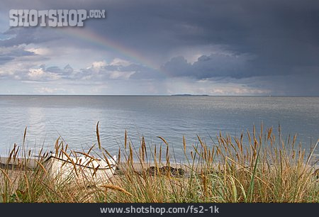 
                Ostsee, Strandhafer, Regenbogen                   