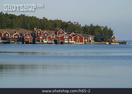 
                Wasser, Schweden, Feriensiedlung, Höga Kusten                   