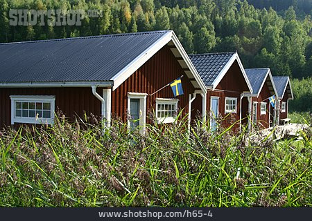 
                Holzhaus, Schweden, Feriensiedlung                   