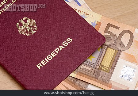 
                Reisepass, Geldschein, Reisekosten                   