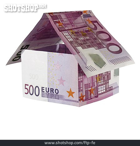 
                Euro, Geldscheine, Hausbau                   