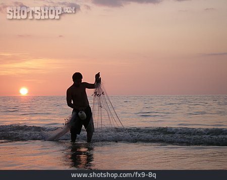 
                Fischer, Fischfang, Fischernetz                   