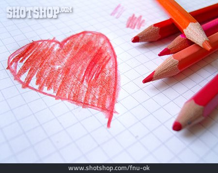 
                Herz, Buntstift, Zeichnung                   