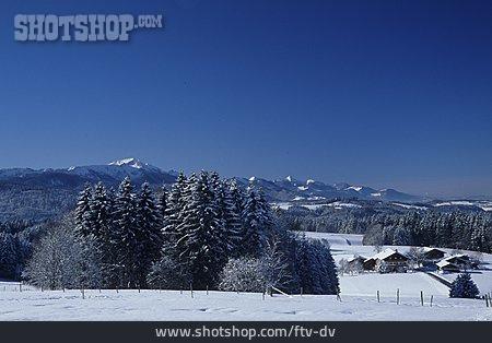 
                Winterlandschaft, Bayern, Hochfelln                   