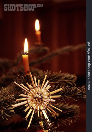 
                Christmas, Christmas Decorations, Christmas Straw Star                   