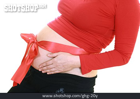 
                Bauch, Schleife, Schwangerschaft, Geschenkband                   