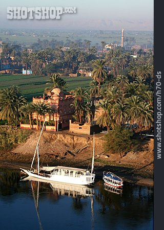 
                Ufer, Segelboot, Nil                   