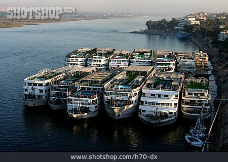
                Hafen, Kreuzfahrtschiff, Nil, Assuan                   