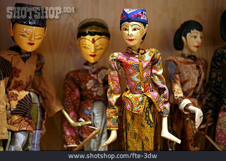 
                Asiatisch, Marionette, Puppentheater, Stabmarionette                   