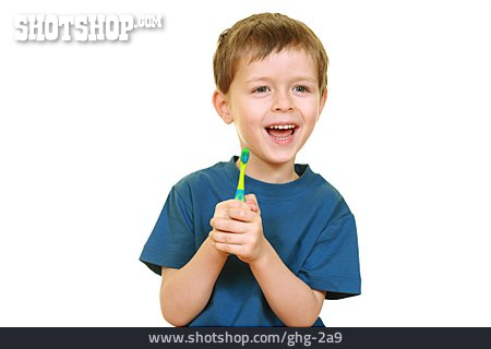 
                Junge, Zahnbürste, Zahnpflege                   