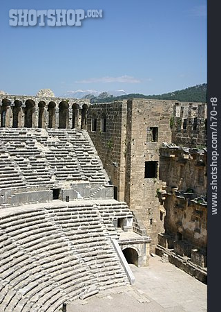 
                Amphitheater, Türkei, Aspendos                   