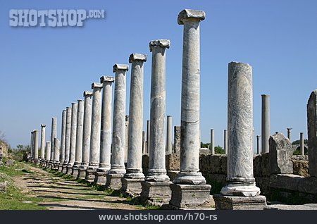 
                Tempel, Ruine, Säulen, Perge                   