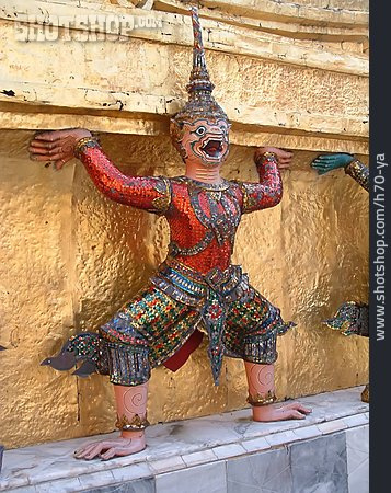 
                Statue, Thailand, Wat Phra Kaeo                   