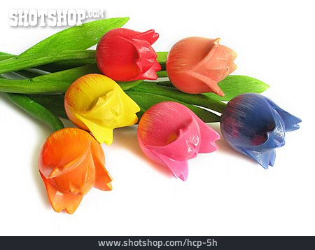
                Tulpe, Blumenstrauß, Holzblume                   