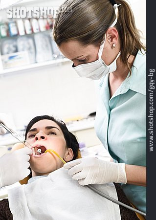 
                Untersuchung, Zahnarzt, Patient, Zahnarztpraxis                   