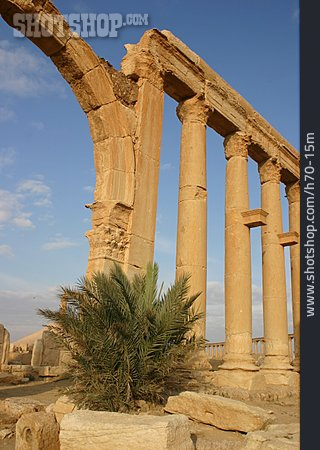 
                Säule, Ruine, Palmyra, Architrav                   