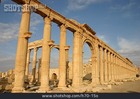 
                Antik, Ruine, Palmyra, Architrav                   