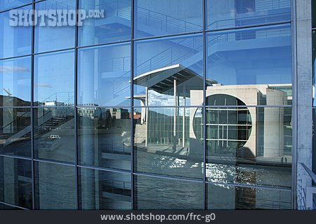 
                Reflection, Berlin, Glass Facade, Elisabeth Lueders House                   