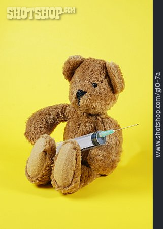 
                Teddy, Spritze, Injektion, Impfung                   
