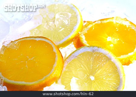 
                Erfrischung, Zitronenscheibe, Orangenscheibe, Vitamin C                   