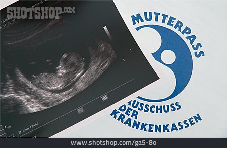
                Schwangerschaft, Mutterpass, Sonogramm                   