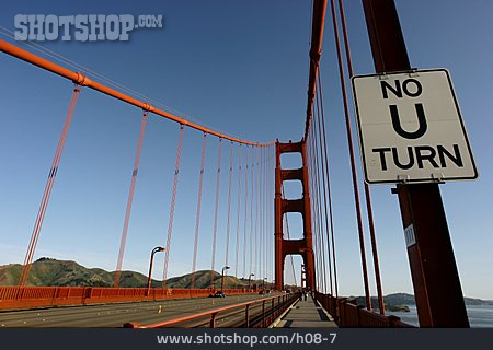 
                San Francisco, Hängebrücke, Golden Gate Bridge, Kehrtwende                   