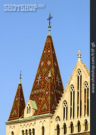 
                Kirche, Kirchturm, Budapest, Matthiaskirche                   