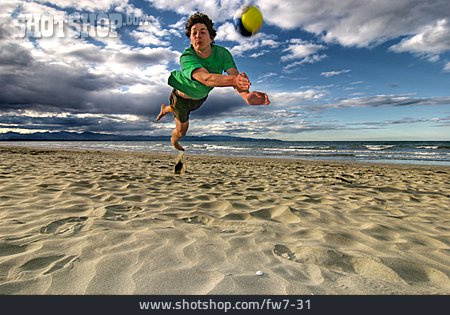 
                Strand, Springen, Volleyball, Beachball                   