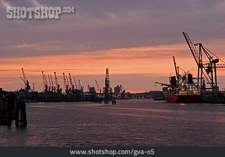 
                Hafen, Hamburg, Containerumschlag                   
