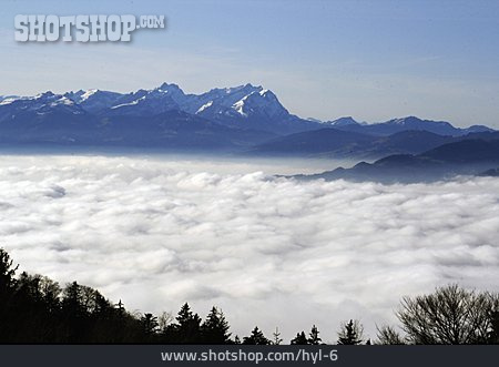 
                Alpen, Wolkendecke, Aussicht                   