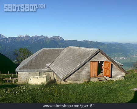 
                Alpen, Berghütte, Toggenburger Höhenweg                   