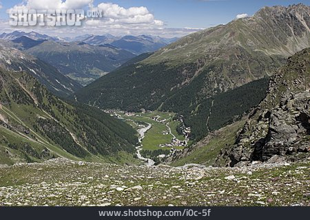 
                Gebirge, Südtirol, Sulden, Talblick                   