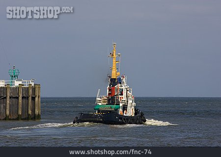
                Schiff, Schlepper, Hafenausfahrt                   