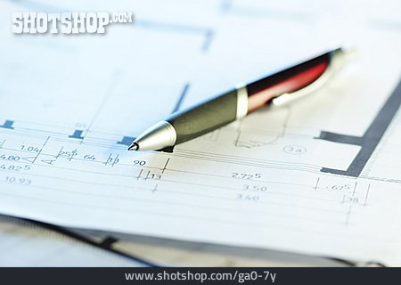 
                Kugelschreiber, Bauplan, Technische Zeichnung                   