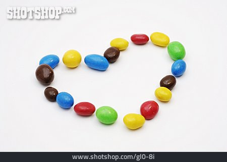 
                Heart, Multi Colored, Chocolate Candy                   