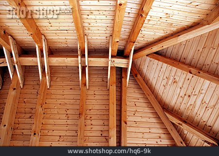 
                Dachstuhl, Holzkonstruktion, Dachdecke                   
